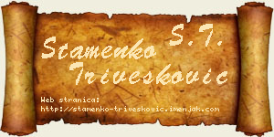 Stamenko Trivešković vizit kartica